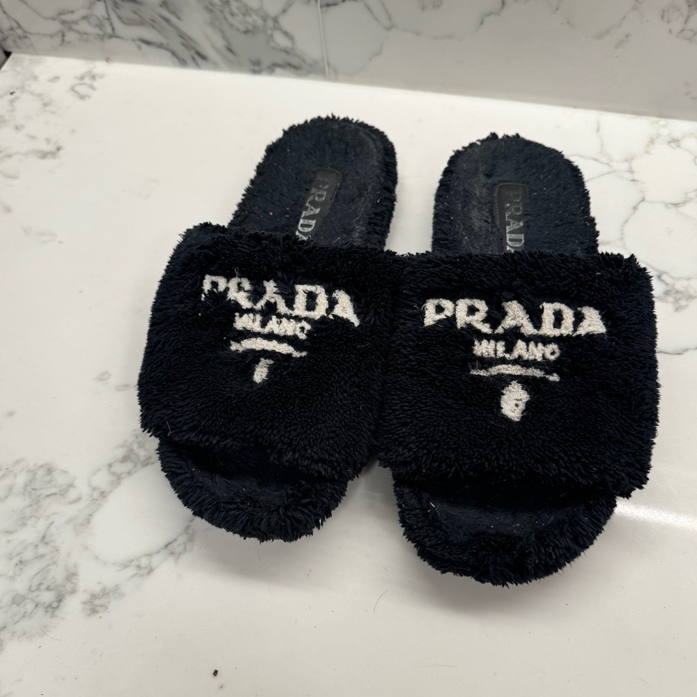 Prada authentic terry cloth sandals size 36